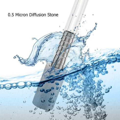 JoyTube Stainless Steel Aeration Stone, 0.5 Micron Diffusion Stone with 1/4" Hose Barb, Pack of 2