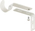 Ivilon Adjustable Brackets for Curtain Rods - Set of 2 for 7/8 or 1 Inch Rods - Ivory