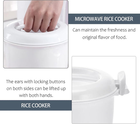DOITOOL Microwave Rice Cooker, Mini Steamer for Pasta, Chicken, Bacon, and Vegetables