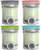 AUMUA 4 Pack Ice Cream Pints and Lids Compatible with Ninja NC701 NC700