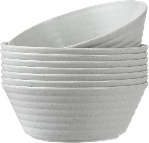 Cereal Bowl Set of 8, 36 Ounces Unbreakable Wheat Straw Bowls, Microwave Dishwasher Safe for Kitchen, Cereal, Salad,