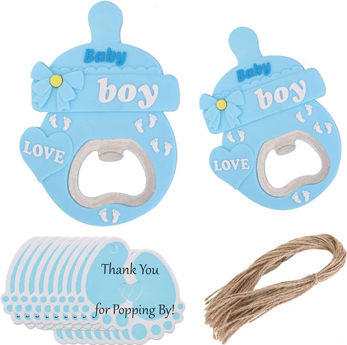 Yuokwer 24 pcs Baby Boy Bottle Opener Baby Shower Favor for Guest, Boy