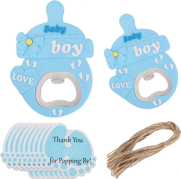 Yuokwer 24 pcs Baby Boy Bottle Opener Baby Shower Favor for Guest, Boy