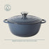 2.65 500F, Gibson Home Addlestone Qt Enameled Cast Iron Dutch Oven Pot with Lid Round, Oven Safe to Ideal for Bread