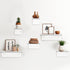6 Pack 4'' 6'' 9'' Pinkunn Clear Acrylic Floating Shelves for Wall Small Floating Shelf No Drilling with Adhesive