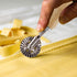 MASTER FENG Ravioli Stamp Maker Cutter Set with Roller Wheel, Wooden Handle, Fluted Edge, Pasta Press (MF-146)