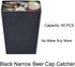 Black Stainless Steel Narrow Wall Mount Beer Bottle Cap Catcher Bucket