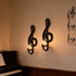 Set 2 (2, Candle Sconces of Wall Musical Note Sconces Decor Wall Mounted Metal Candle Holders with Foldable Tray