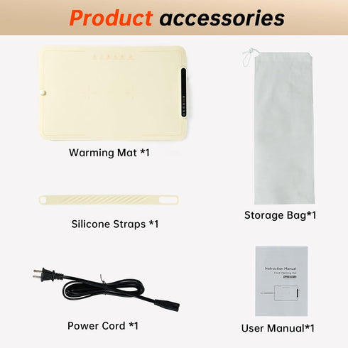24"x16" 9 Settings 6H Warming Mat For Food Extra Large- Electric Warming Trays for Buffets Party, Food Warmers