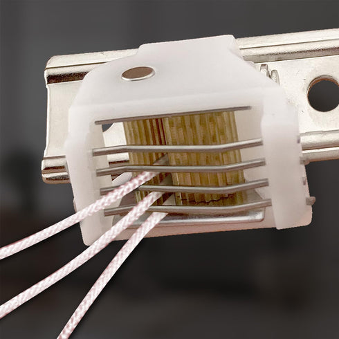 Amazing Drapery Hardware Large White Roman Shade Cord Lock - 8-Pack with Dual Brass Wheels, Holds 5 Lift Cords