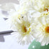 TOPIA Artificial African Daisies Flowers, Pack of 10 White Silk Gerbera Daisies