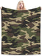 Perinsto Military Camouflage Pattern Throw Blanket Ultra Soft Warm All Season Green Camo