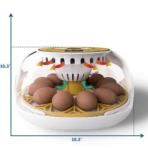 Meuiosd 12-24 Egg Incubator Eggs Automatic Intelligent Incubators for Hatching Eggswith Automatic Turner