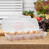 Egg Holder for Fridge, Portable Egg Organizer Tray with Lid, Stackable Storage with Safety Buckle for 12 Eggs