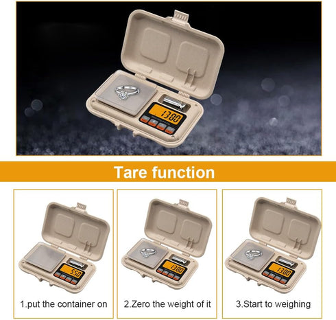 Gram Scale for Food, 300g/0.01g Digital Weight, Mini Pocket Scale with LCD Display for Jewelry, Coins, Herbs, Spices
