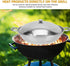 Kichvoe Stainless Steel Wok Pan with Lid, 2pcs Nonstick Frying Pan for Home Outdoor Camping BBQ, 22cm