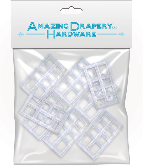 Amazing Drapery Hardware Bracket Spacer Blocks, 8ct, Durable Clear Plastic for Blinds and Shades