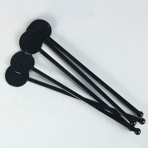 7 Inches Cocktail Swizzle Stick, Disc Top Drink Stirrers, Plastic Coffee Whiskey Stirrers, Pack of 50