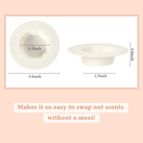 2Pcs Reusable Wax Melt Warmer Liners, Silicone Leakproof Wax Tray for Scented Electric Wax Warmers, Candle Warmer