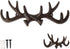 Comfify Vintage Cast Iron Deer Antlers Wall Mounted Hooks, Antique Finish, Rust Brown