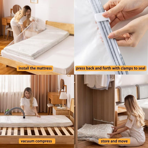 Mattress Vacuum Bag, 240x120cm Space Saver Vacuum Storage Bags,Oversized Vacuum Bags,Twin Mattress Vacuum Bag King, Mattress Bag Vacuum Sealer Bag for Memory Foam Mattress Moving Shipping Storage (1)