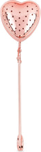 Pinky Up Heart Shaped Tea Ball, Reusable Loose Leaf Tea Infuser, Stainless Steel, Rose Gold
