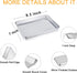 TeamFar Pure Stainless Steel Toaster Oven Pan - 7''x9.3''x1'', Heavy Duty, Dishwasher Safe