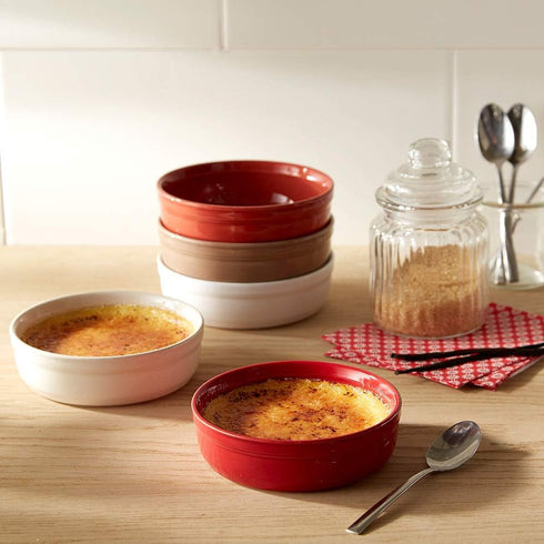 Emile Henry Creme Brulee Dishes, 5" x 1.5" (Set of 2) | Burgundy