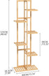 6 Laiensia Bamboo Plant Stand Rack Tier,Multiple Stand Holder Shelf Rack, Indoor&Outdoor Planter Display Shelves