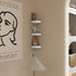 PopiShelves 4 Inch Set 3 Small Floating Shelves for Wall - Mini Square White Shelves for Bedroom, Living Room