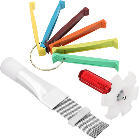 PATIKIL Air Conditioner Fin Comb, Stainless Steel Condenser Fin Straightener & FCR6 Fin Comb Tool for AC Unit