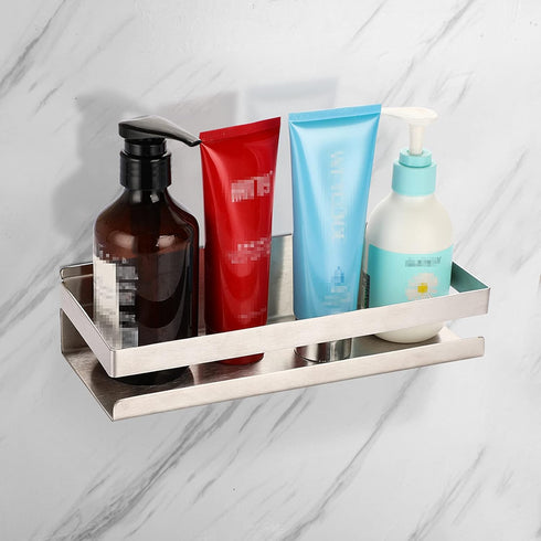 OwnMy 10 Inch Bathroom Shower Shelf Stainless Steel Bath Kitchen Basket Shower Caddy Rack, Rust Proof Metal Bathroom