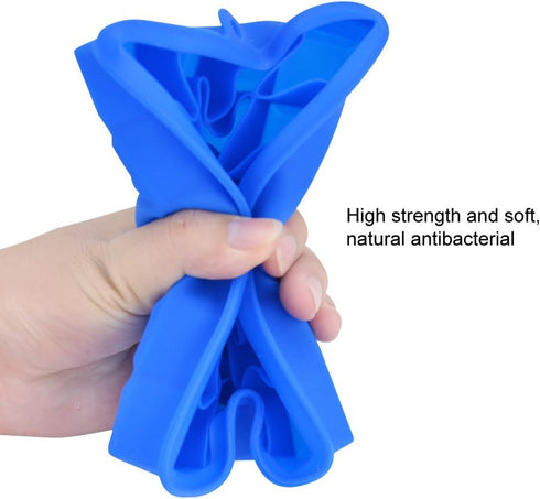 Ice Cube Tray - Silicone Square Ice Trays Easy Release Stackable Mold with Removable Lid, 24 Cavity (2 Pack, Blue)