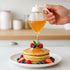 Ahhute Honey Dispenser, No Drip Glass Maple Syrup Dispenser with Stand, Reusable Honey Jars, Easy Pour Honey Pot
