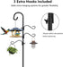 76 Inch 5 Hummingbird Shepherds Hooks for Outdoor Heavy Duty, Adjustable Bird Feeder Pole with Prong Base, Feeder Stand