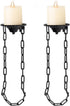 Sconce(Set 2)-Medieval Candle of Metal Wall Decorations-Gothic Retro Chain Wall Candle Sconces-Black Wall Sconces
