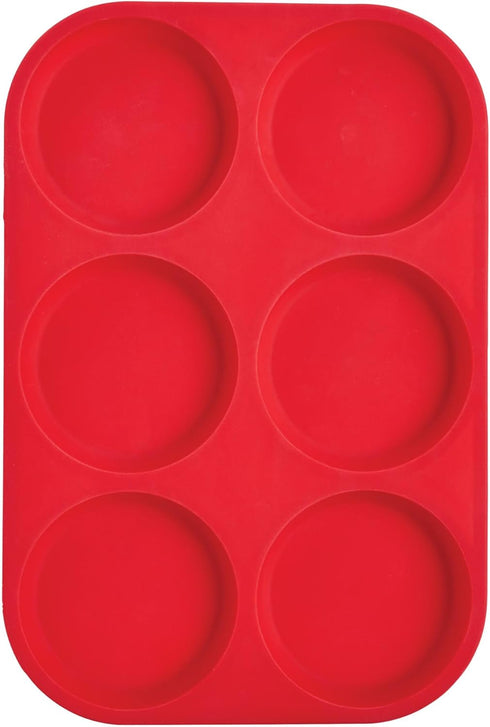 Mrs. Anderson's Baking Non-Stick 6-Cup Muffin Top Pan - European-Grade Silicone