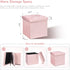 B FSOBEIIALEO Storage Ottoman Cube, Velvet Tufted Folding Ottomans with Lid, Footstool Rest Padded Seat for Bedroom