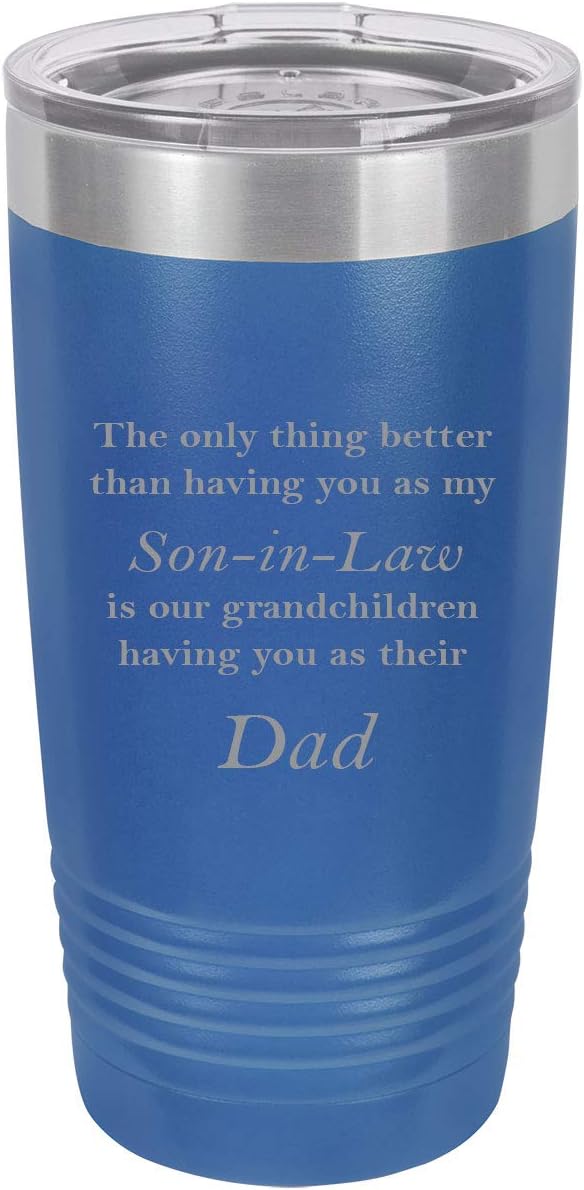 Stainless Steel Engraved Insulated Tumbler 20 Oz Travel Coffee Mug, Blue - "Only thing better than having you as my
