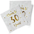Cheers to 30 Years Cocktail Napkins, Happy 30th Birthday Decorations, 50-Pack