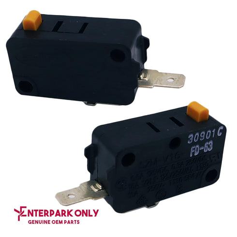 ENTERPARK New OEM 2 Pack GE SZM-V16-FD-63 Microwave Oven Micro Switch Replacement Part for LG GE Starion