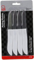 Chef Craft Select Paring Knife Set, 4 Piece Set, 2.5 Inch Blade, 6 Inches Length, Stainless Steel/Black