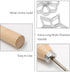 Rosette Iron with Wooden Handle, Stainless Steel Baking Tool for Rosette, Ravioli, Empanada, Cookie Cutters