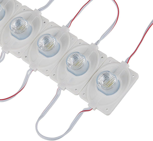 20PCS 3.0W 6500K White Edge Light 12V LED Modules with Lens for Waterproof Double Side Light Box