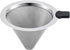 Small Size Pour Over Coffee Dripper, CAMPINGLIFE Reusable Stainless Steel Maker for 1-2 Cup (Silver)