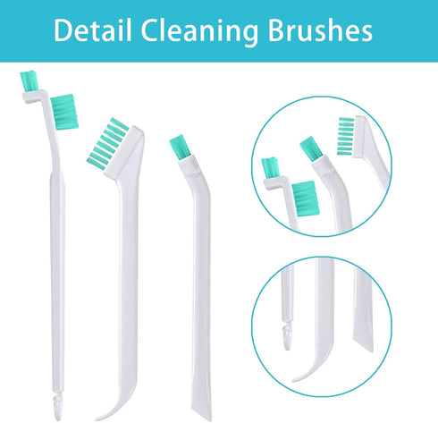 8Pcs LIOUCBD Small Cleaning Brush Set, Scrub Brushes for Household Use, Crevice Cleaning Tool for Gaps, Corners, and