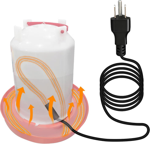 Chicken Water Heater Cord, Freeze-Proof Heated Waterer for Chickens & Poultry, Safe