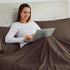 Nestl Brown Microfiber Queen Pillow Cases - Set of 2, 20x30 Inches