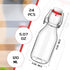 Gifts(24 Pcs,5 oz) EBOOT Flip Top Glass Bottles with Caps Beer Clear Swing Top Glass Vinegar Kombucha Bottles