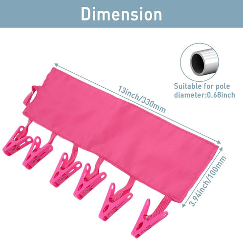 TamBee Travel Hangers, Foldable Portable Clothes Drying Hanger with 6 Clips, Pack of 3